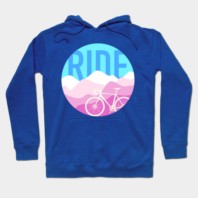 Ride - Cyclocross Bicycle Retro Colors Hoodie by TheWanderingFools